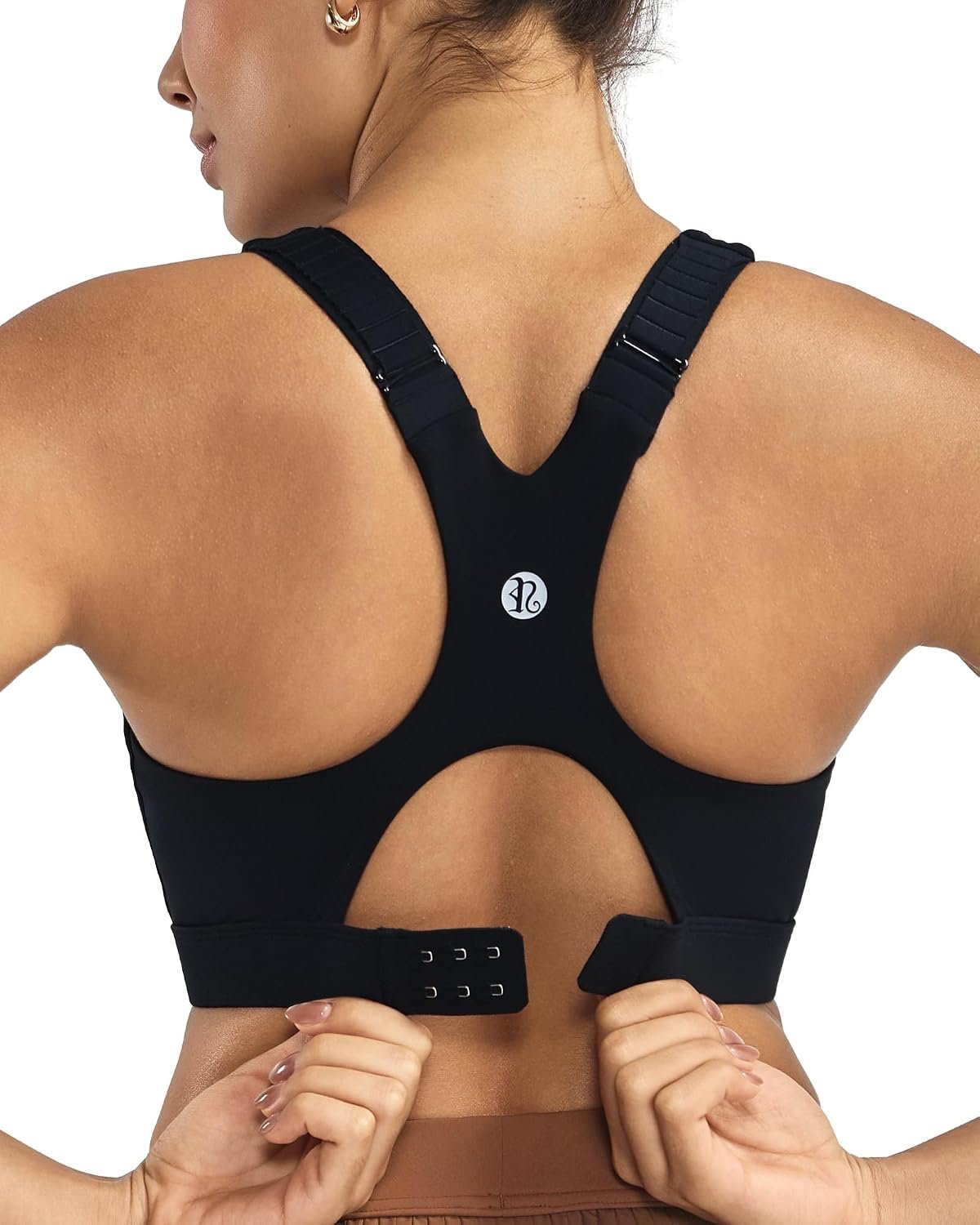 RUNNING GIRL Sports Bras for Women High Support, Adjustable Straps High Impact Racerback Bra with Hook Closure Molded Cup