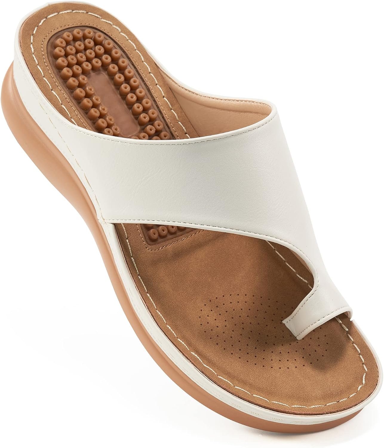 Aomigoct Womens Comfort Wedge Sandals: Soft Cushion & Orthopedic for All-Day Walking – Non-Slip 1.96″ Heel for Stability – for Comfort Seekers