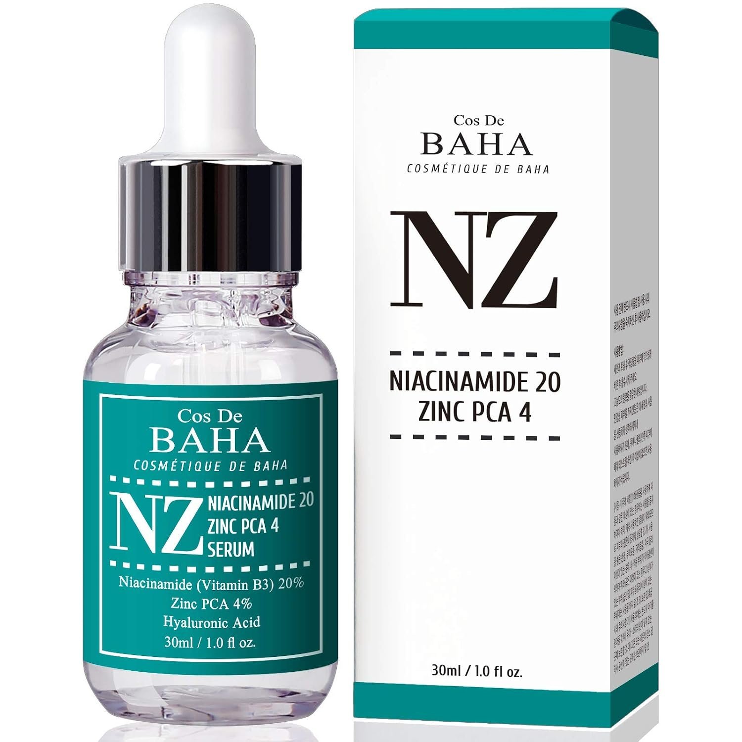 Cos De BAHA Niacinamide 20% + Zinc PCA 4% Serum 1 Fl Oz – Pore Reducer, Uneven Skin Tone Treatment, Diminishes Acne Prone, Skin Balancing Pore Reducing, Restores Elasticity (30 ml)