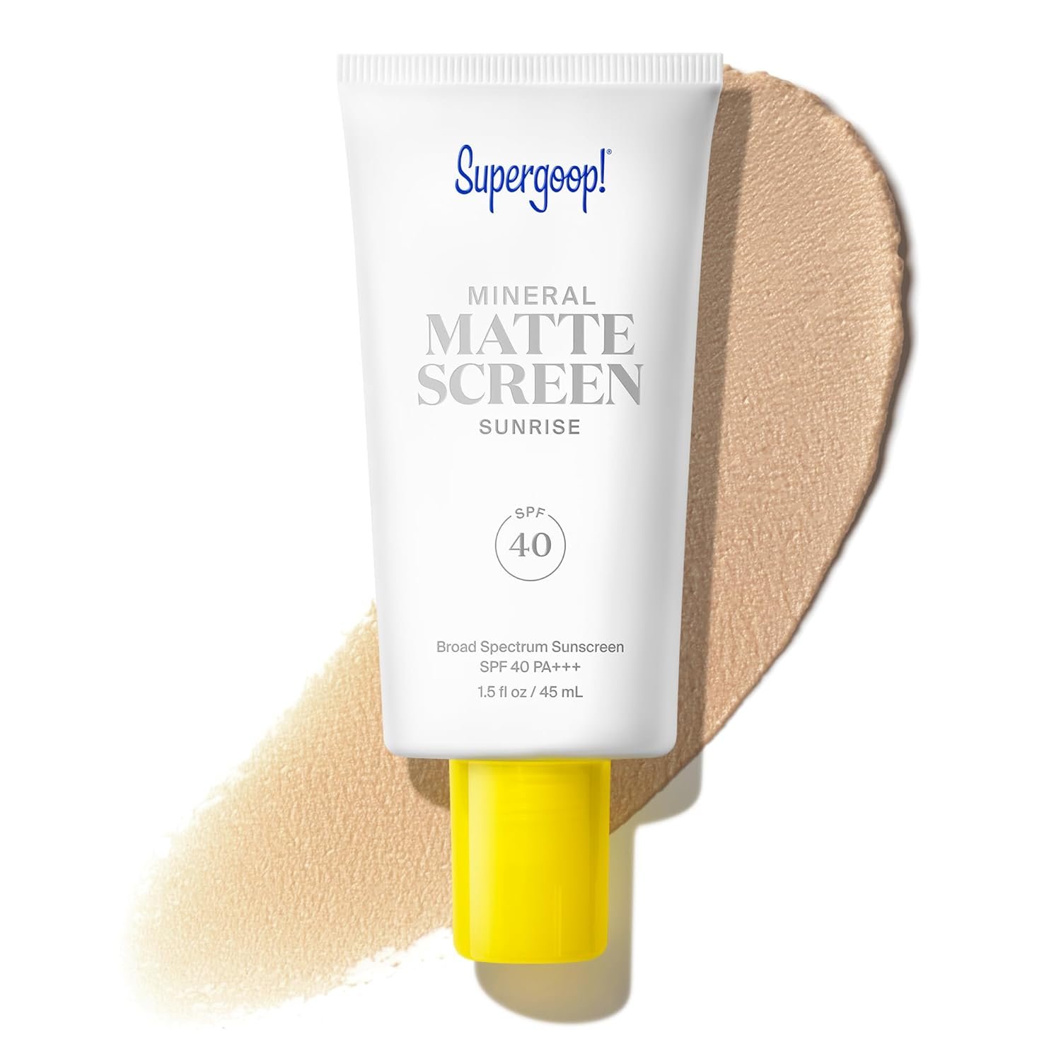 Supergoop! Mineral Mattescreen SPF 40 – Mineral, Oil-Free Broad Spectrum Sunscreen – Smooths Skin’s Appearance, Minimizes Pores & Controls Shine – Water & Sweat Resistant