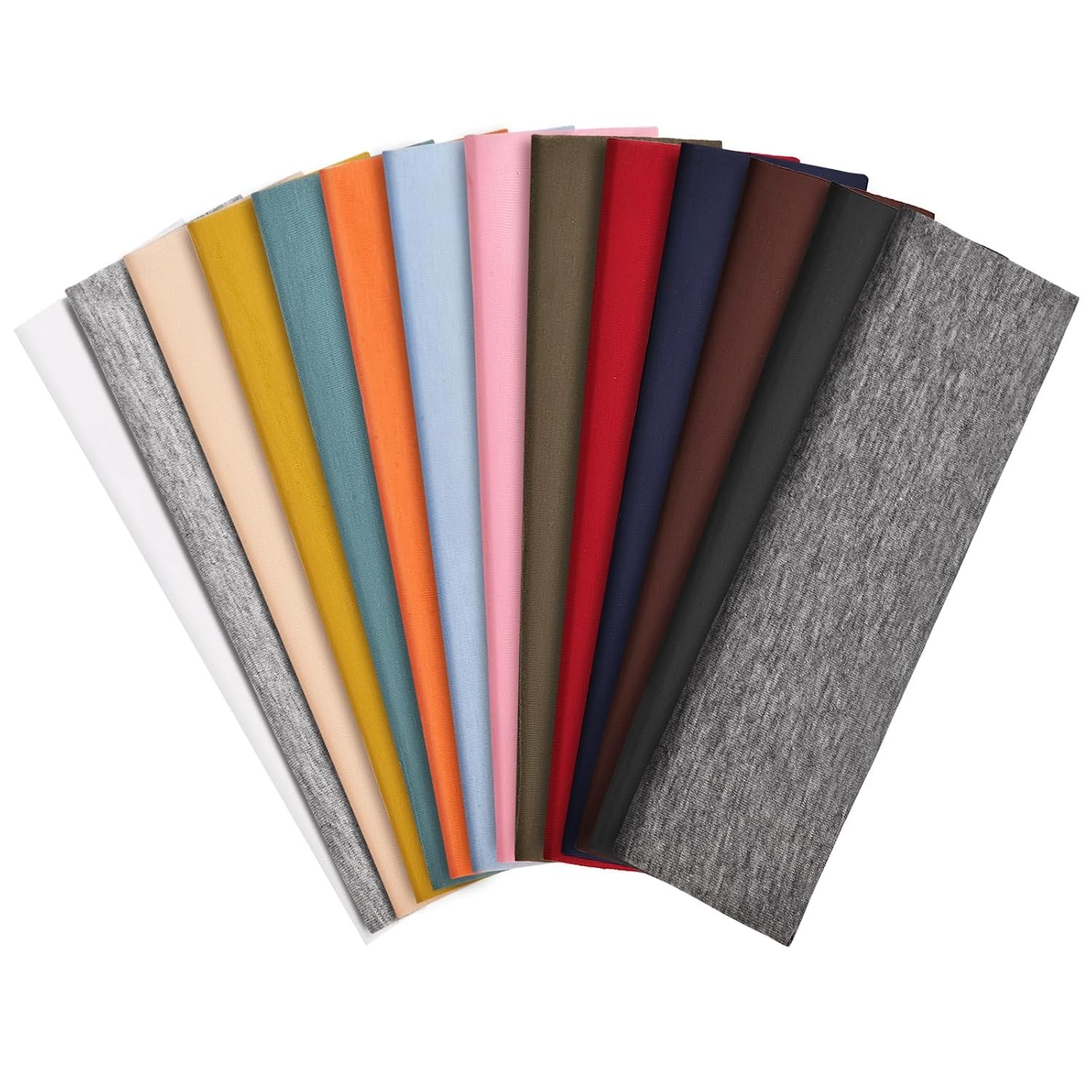 14 Pack Headbands for Women, Fashion Soft Cotton Non-Slip Elastic Hairbands | Stretchy Sweat-Absorbent Sports Head bands, Suitable for Workouts, Running, Yoga and Makeup