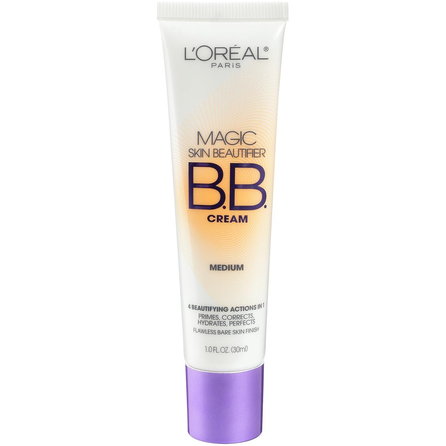 L’Oreal Paris Magic BB Cream, Hydrating Skin Beautifier & Color Changing Foundation, Light Coverage, Medium, 1 fl oz.