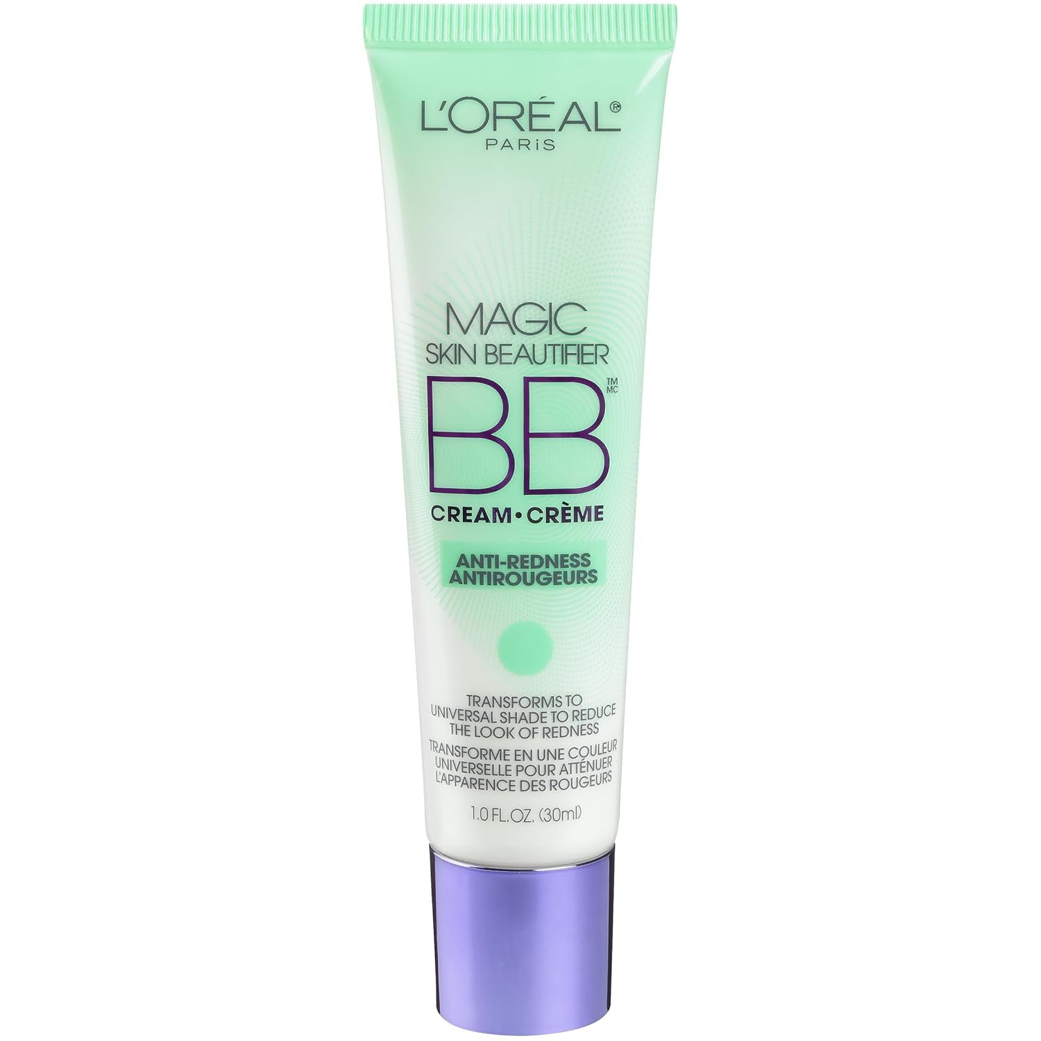 L’Oreal Paris Magic BB Cream, Hydrating Skin Beautifier & Color Changing Foundation, Light Coverage, Anti-Redness, 1 fl oz.