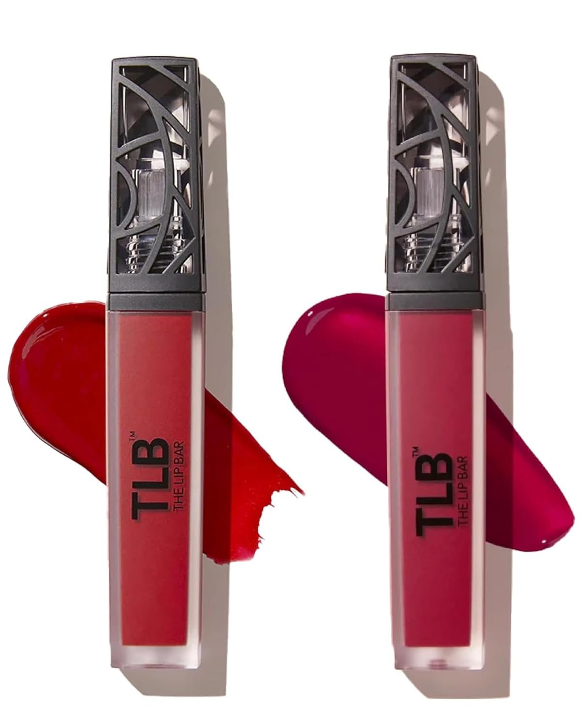 The Lip Bar – Nonstop Liquid Matte Lipstick Mini 2-Pack, Bawse Lady (Blue Red) + Rich Auntie (Deep Berry) – High Pigment – One Swipe – Long Lasting – Jojoba Oil & Vitamin E – Vegan – .05 fl oz each