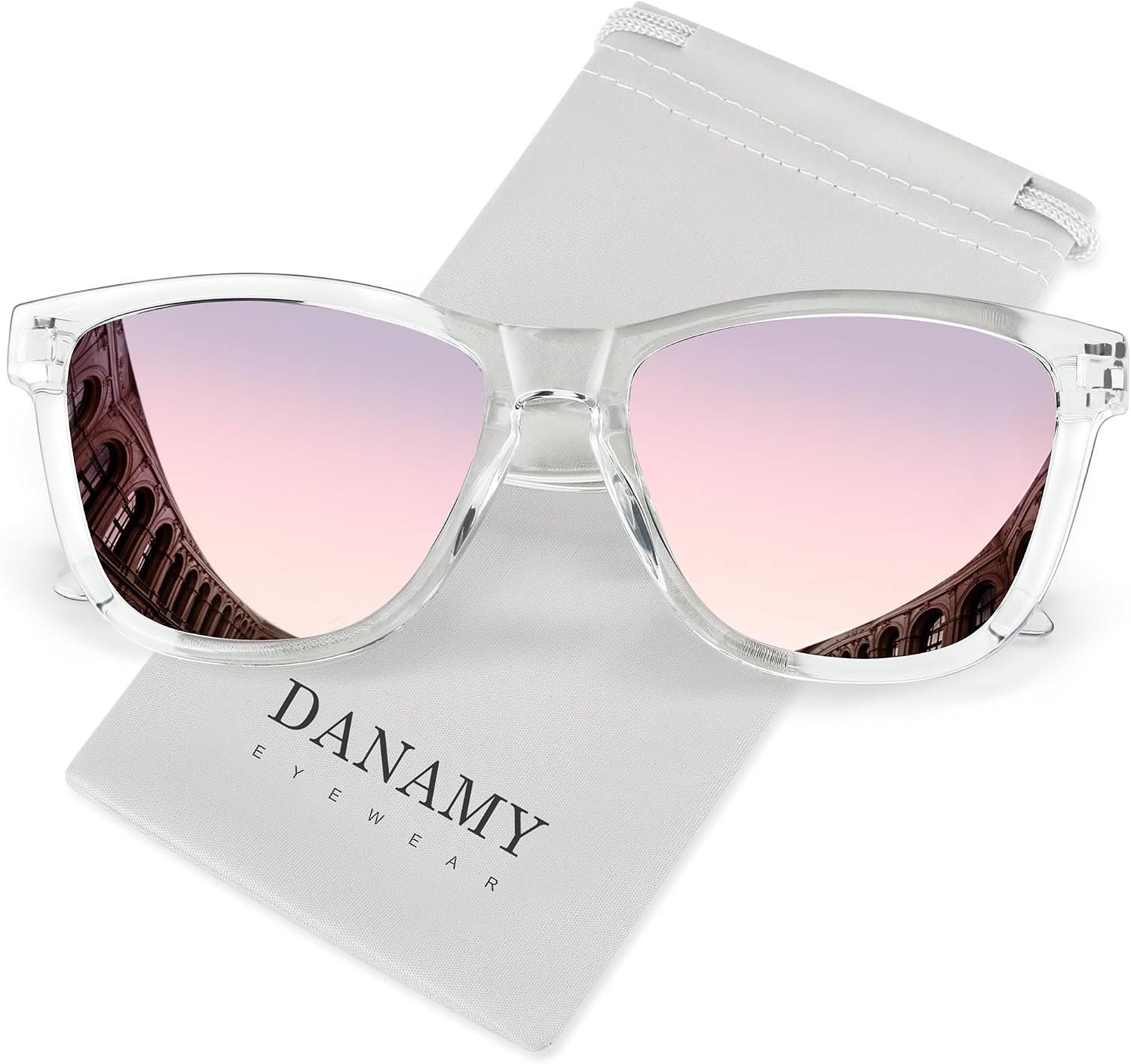 DANAMY Sunglasses Womens Polarized Sunglasses for Women Men UV Protection | Trendy Designer Sunglasses Cute Retro Shades Lightweight Frames Daily Wear, Outdoor, Driving, Travel and Beach Essentials