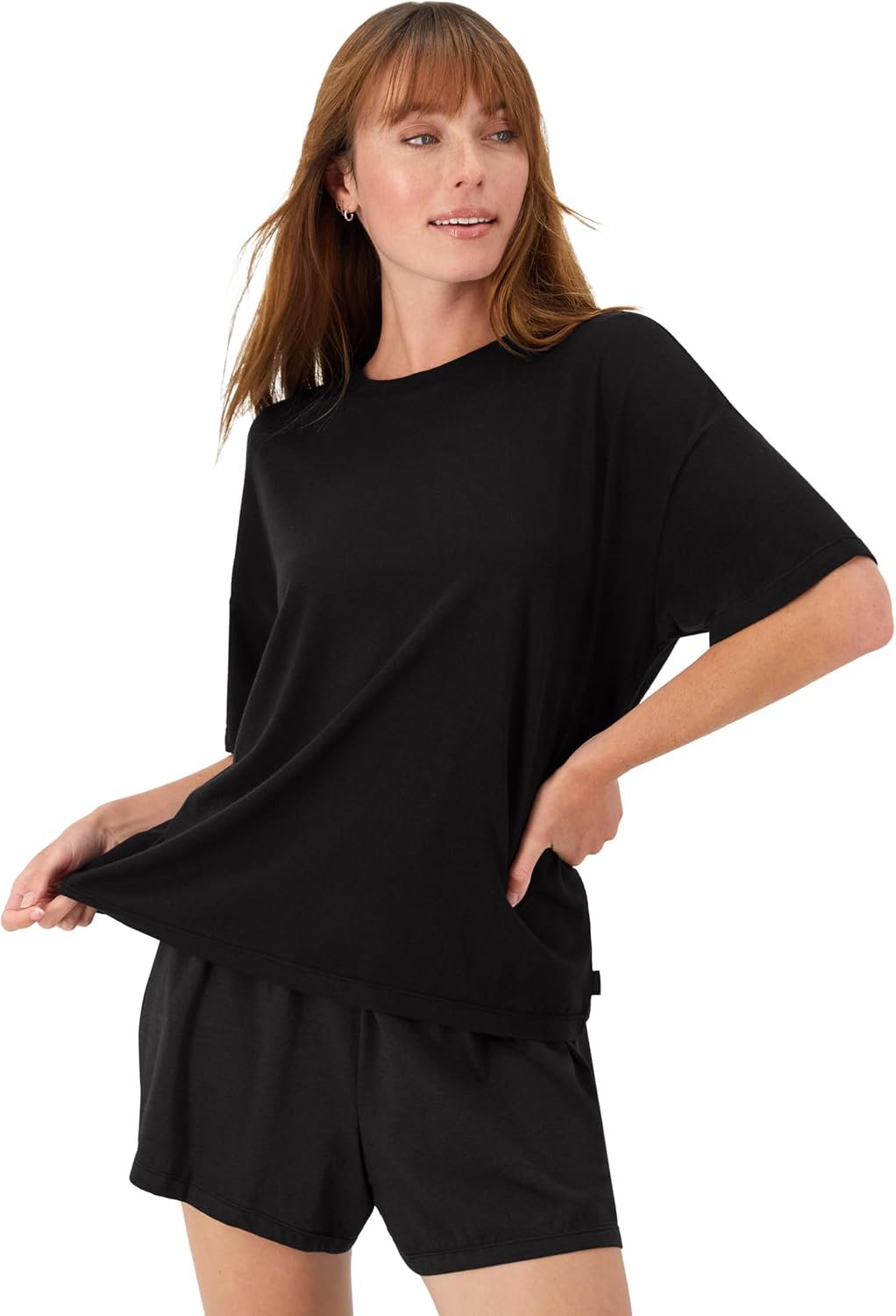 Hanes Women’s Pajamas Set, Comfywear Pajamas for Women Set, Originals SupertSoft Loungewear, T-Shirt & Sleep Shorts