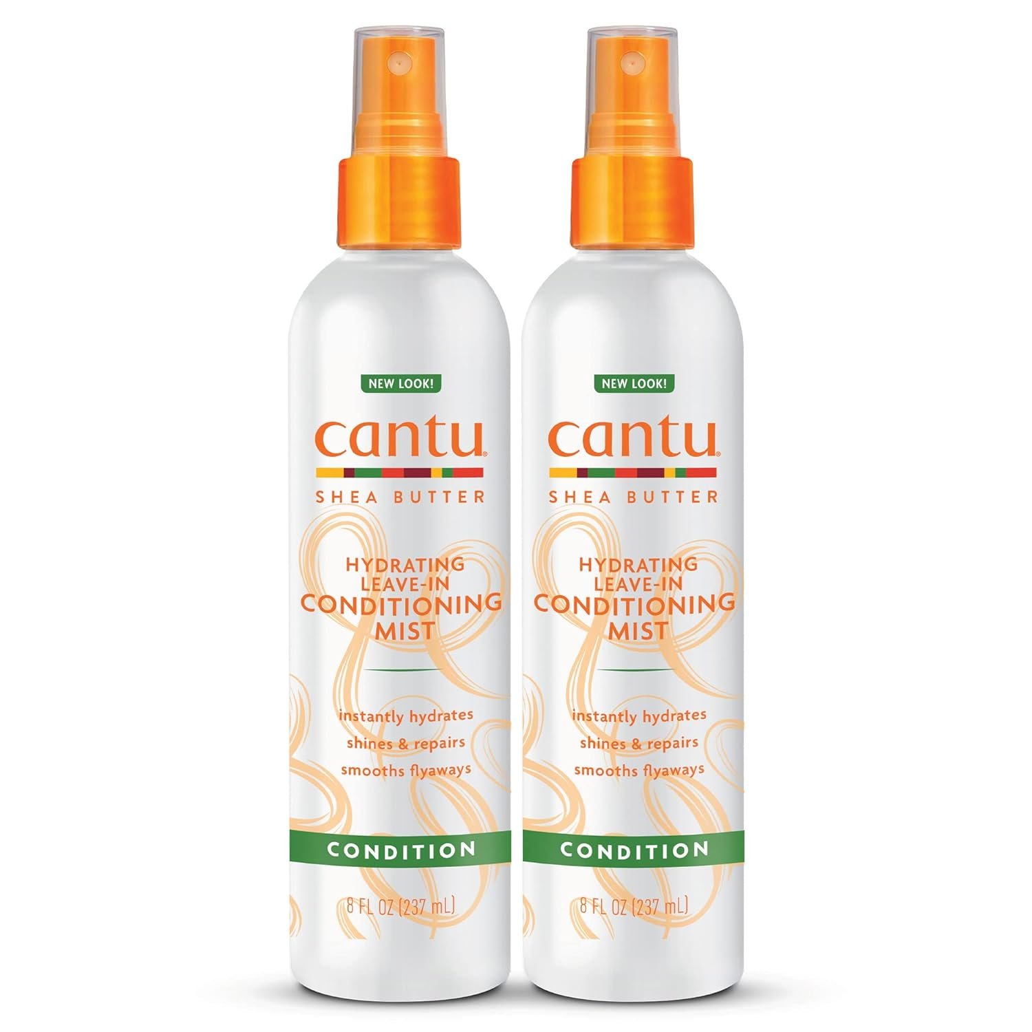 Cantu Leave-In Conditioning Mist with Pure Shea Butter, 8 fl oz (Pack of 2)