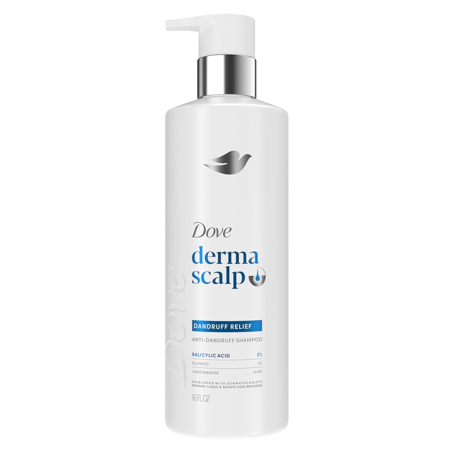 Dove Derma Scalp Dandruff Relief Shampoo with Salicylic Acid, 16 fl oz