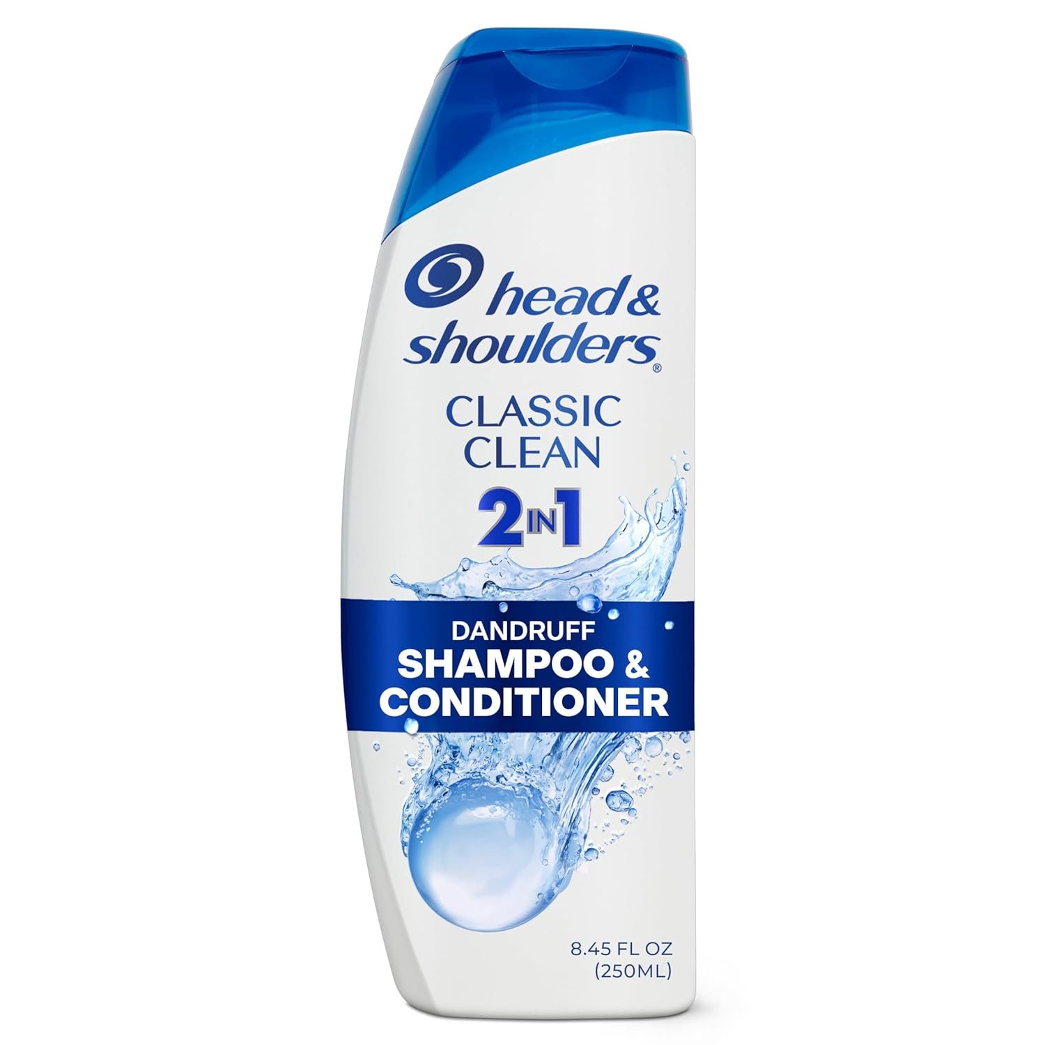 Head & Shoulders Classic Clean 2-in-1 Anti-Dandruff Shampoo and Conditioner, Travel Size, 72-Hour Protection, 8.45 fl oz
