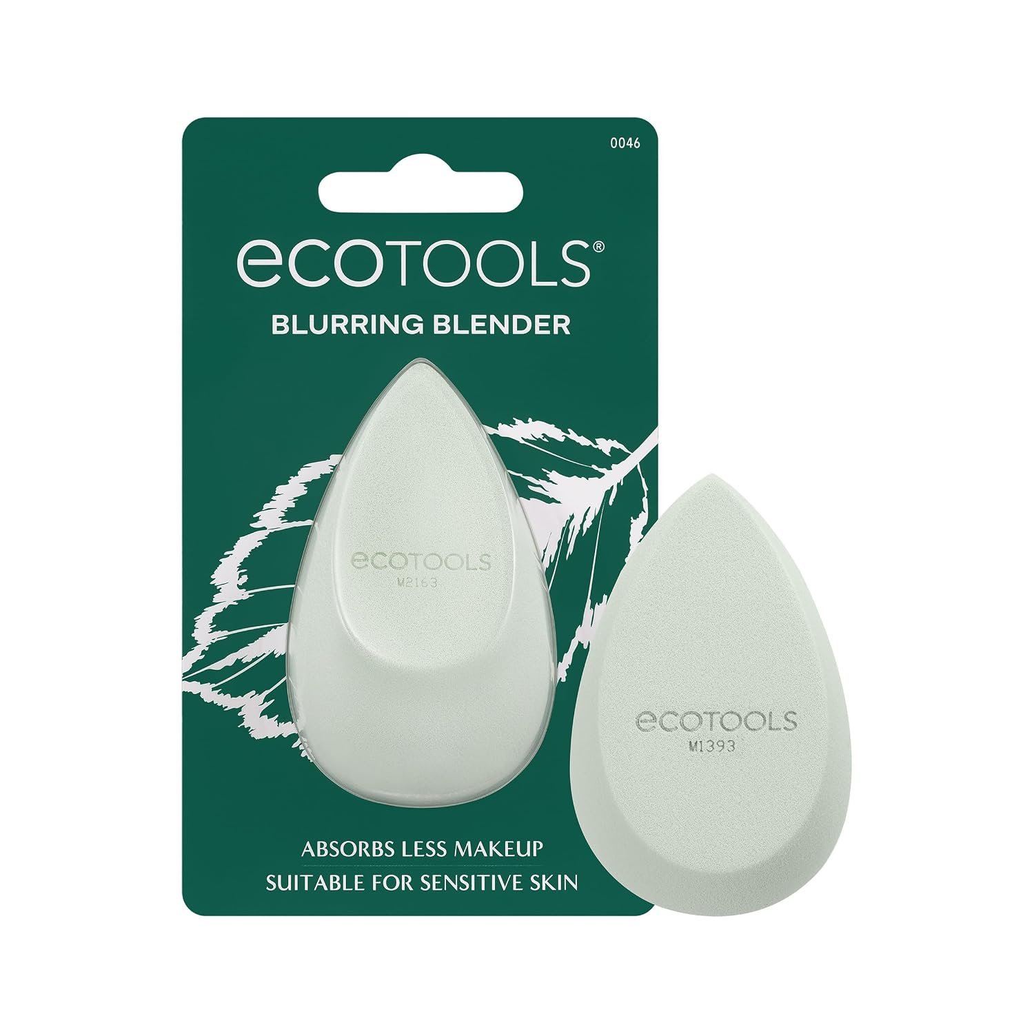 EcoTools Blurring Blender Makeup Sponge, Makeup Blender Sponge | Natural makeup finish, beauty blender sponge for liquid and cream makeup, 2-sided foundation sponge, memory foam, latex free