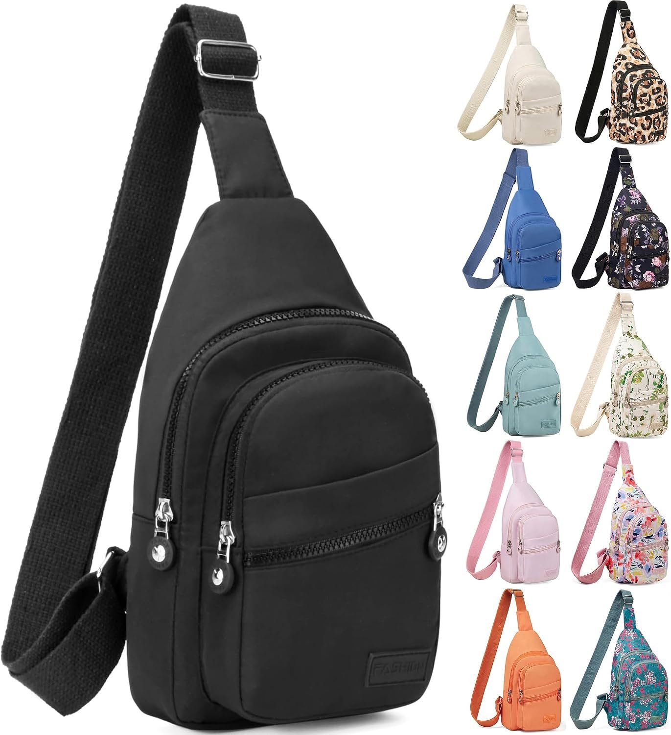 Banelu Small Sling Backpack Crossbody Bags for Women Men, Sling Bag Cross Body Bag Fanny Packs Crossbody Purses