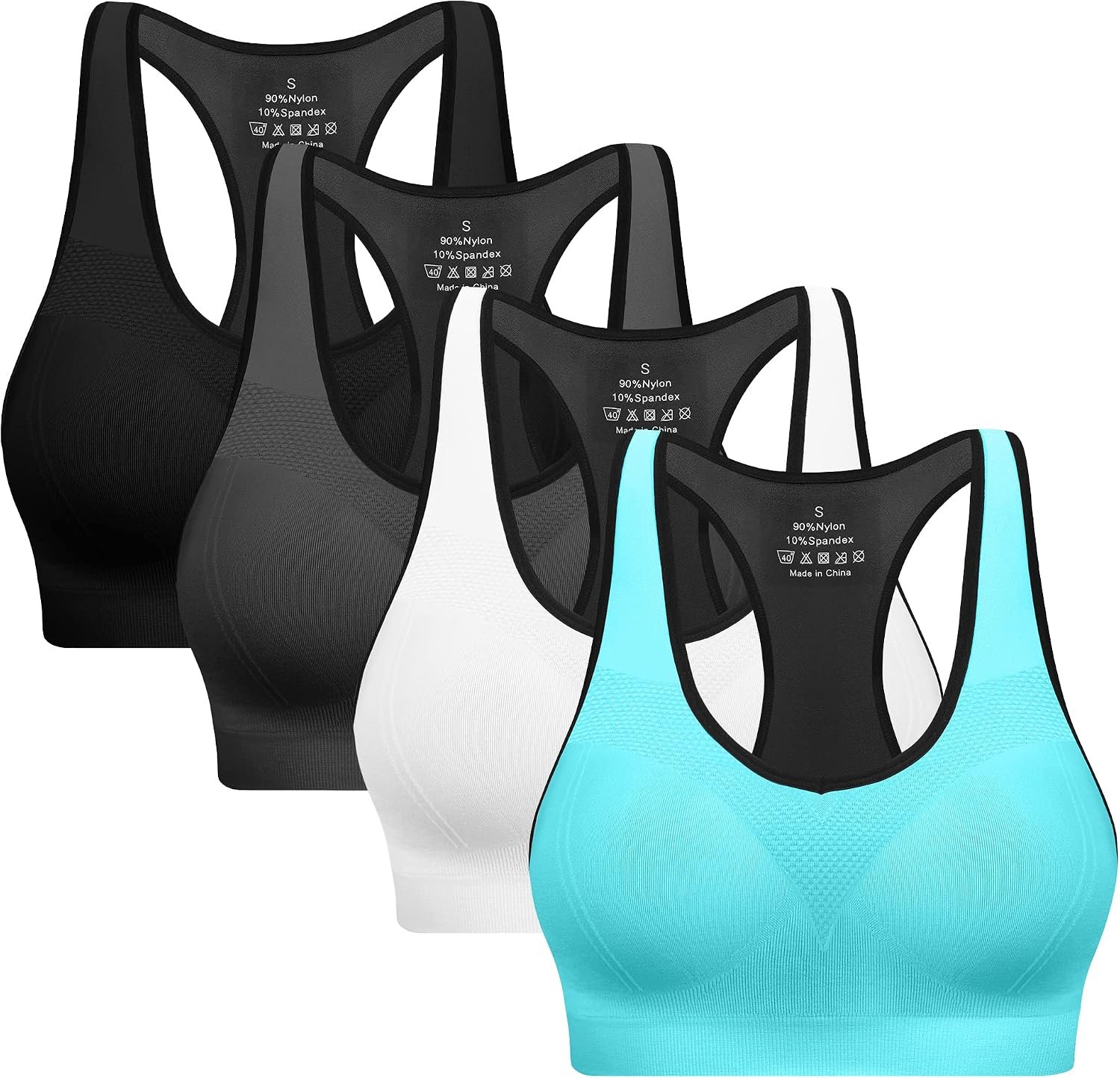 Racerback Sports Bras for Women with Pads – High Impact Athletic Tank Tops for Yoga and Workout Brassieres Bra