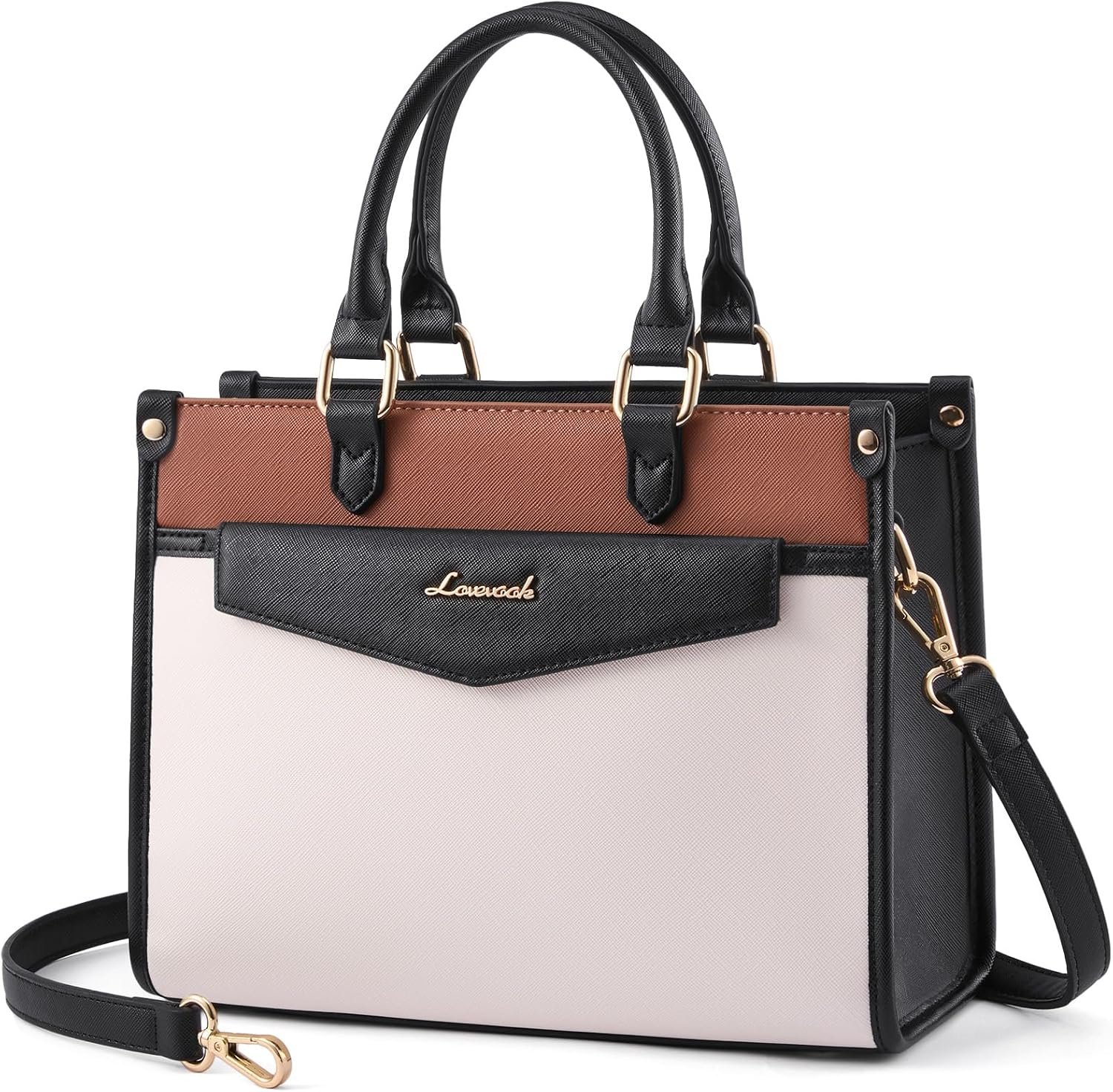 LOVEVOOK Purses and Handbags for Women, Trendy Satchel Tote Purse, PU Leather Crossbody Shoulder Bag Top Handle for Ladies