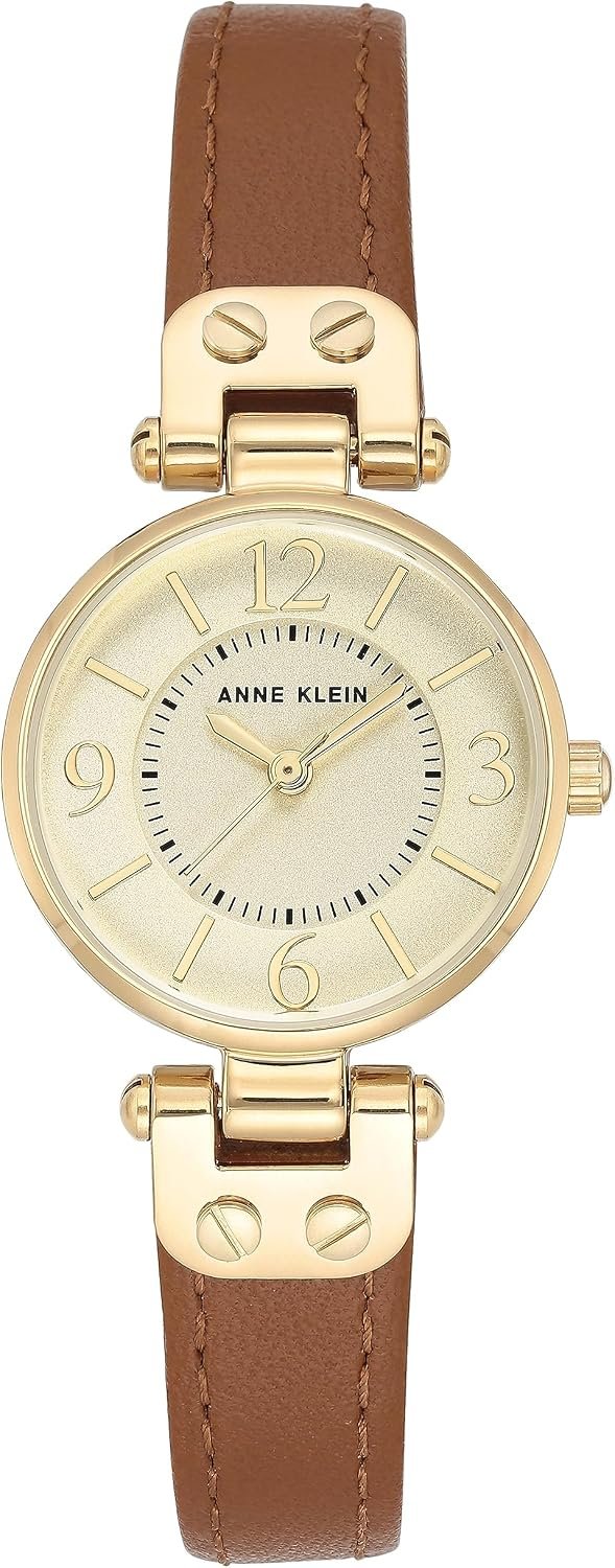 Anne Klein Women’s Leather Strap Watch