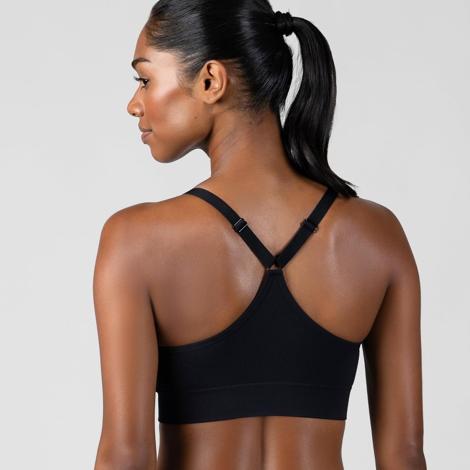 New Balance Women’s Sports Bras 3 Pack, Seamless Cami, Removable Pads, Medium Impact Gym Sports Bra for Women, Workout Set