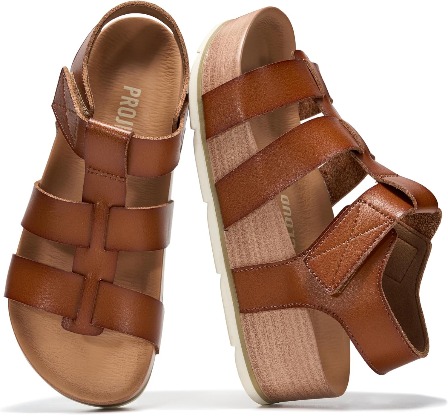 Project Cloud Platform Sandals for Women Strappy Wedges Plush Insole 2026 | Comfortable and Lightweight Fashion Wedge Sandals for Women – Non-Slip Sole with Adjustable Strap for Every Occasions