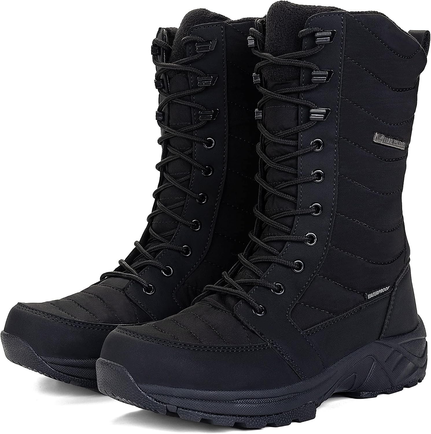 Women’s Waterproof Winter Snow Boots Warm Comfortable with Side Zipper – 2025 Fashion Lightweight Hiking boots for Cold Weather Insulated Mid Calf Military Booties