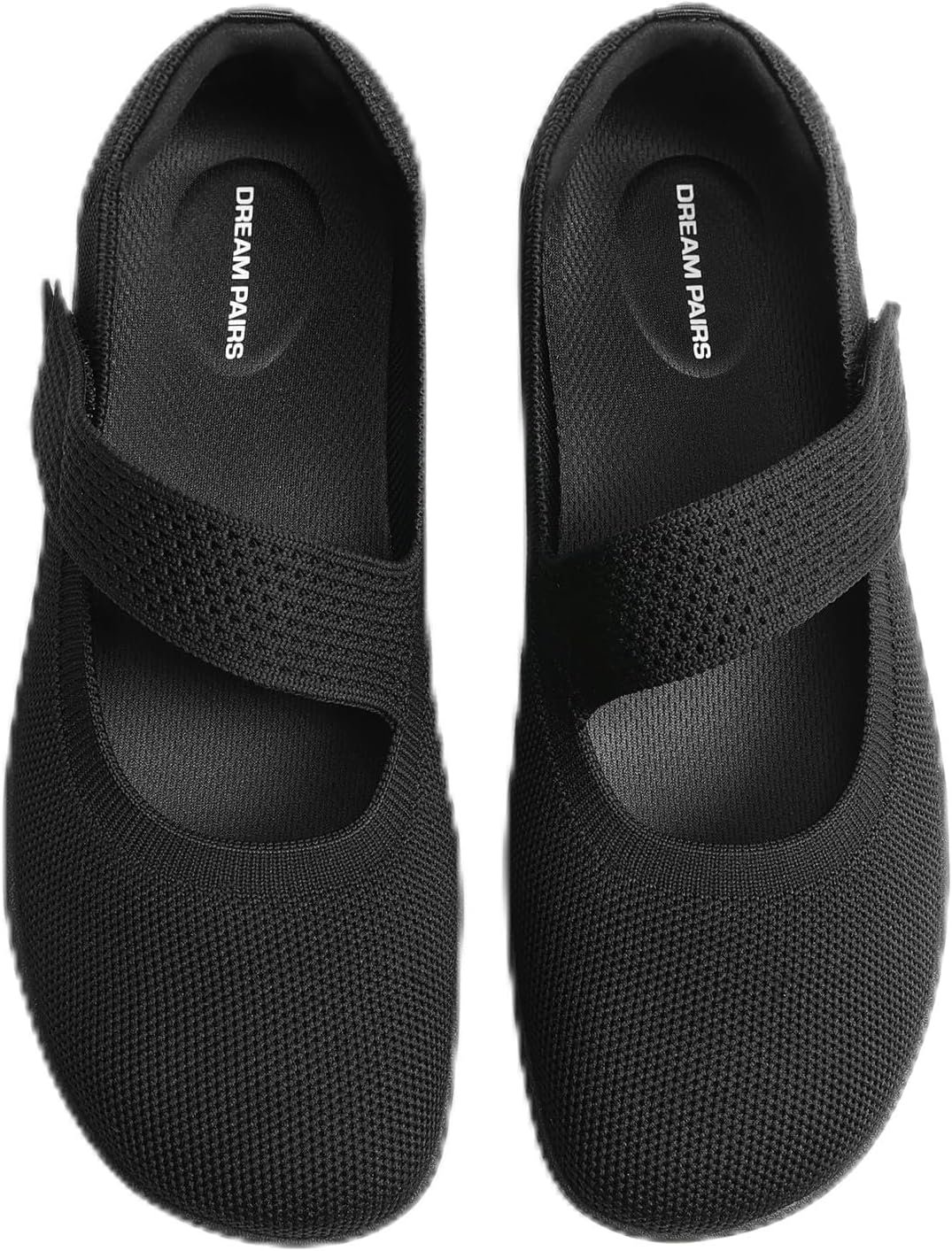 DREAM PAIRS Women’s Mary Jane Ballet Flats Barefoot Knit Wide Toe Box Arch Support Flat Shoes for Women Dressy Casual Office Business Work Travel Walk