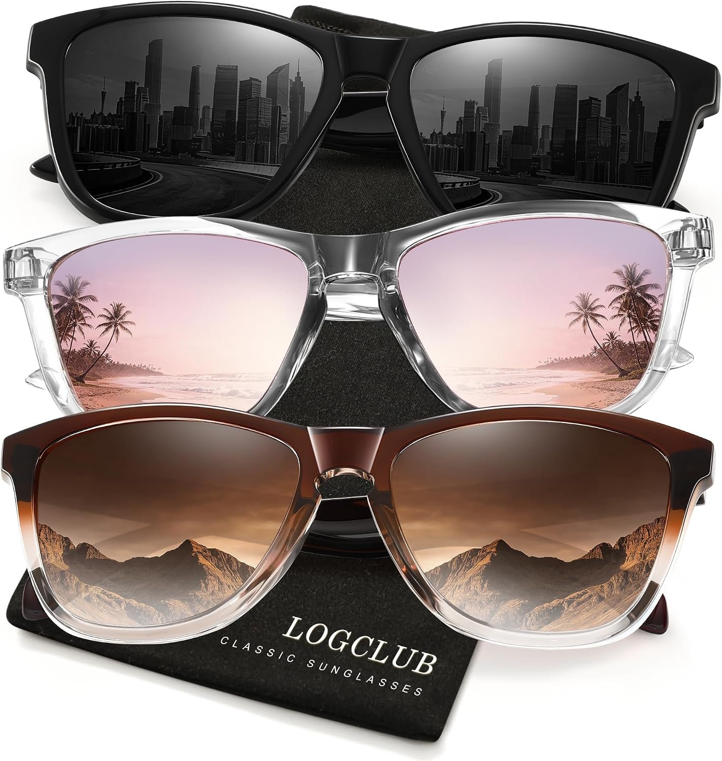 Classic Retro Polarized Sunglasses Womens Men | UV Protection,HD Lens,Lightweight,Daily Wear, Outdoor, Driving, Travel Beach Essentials