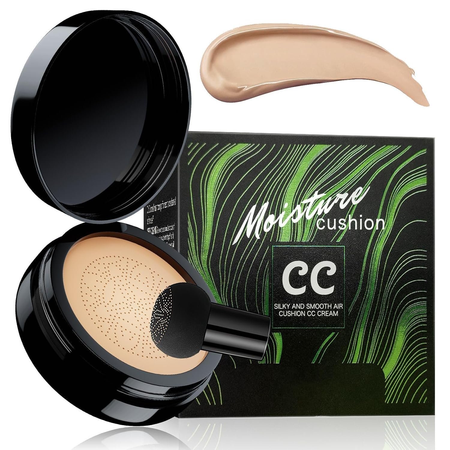 Foundation for Older Women – CC Cream Foundation Makeup, Natural | Air Cushion BB Cream Concealer Full Coverage Moisturizing Concealer Brighten Long-lasting, Tattoo Cover up Makeup Waterproof