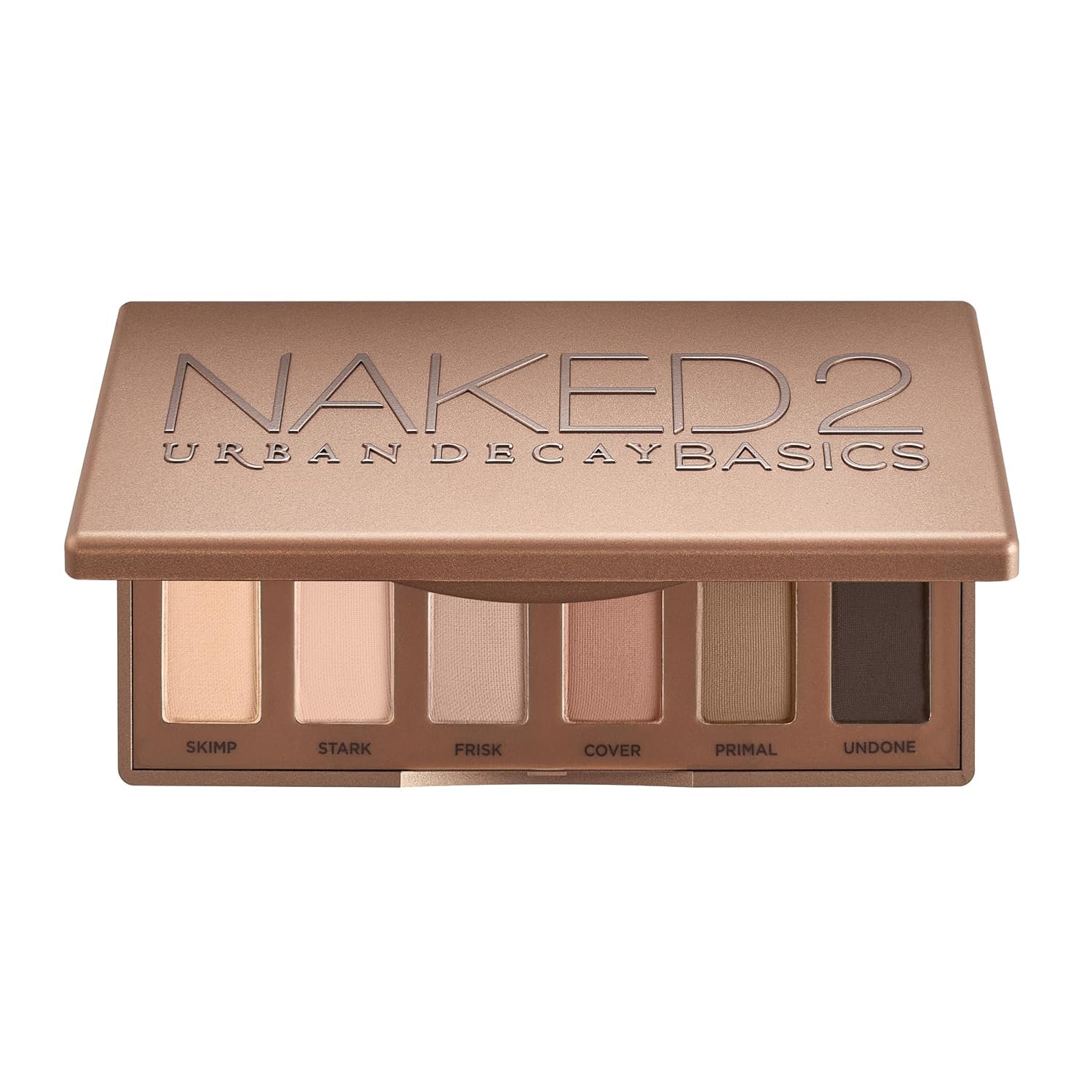 URBAN DECAY Naked2 Basics Matte Eyeshadow Palette – 6 Cool Neutral Shadows | Contouring Neutral Eyeshadow Palette for Natural + Smoky Eye Looks, Matte Nudes, Travel Makeup Palette, Includes Mirror