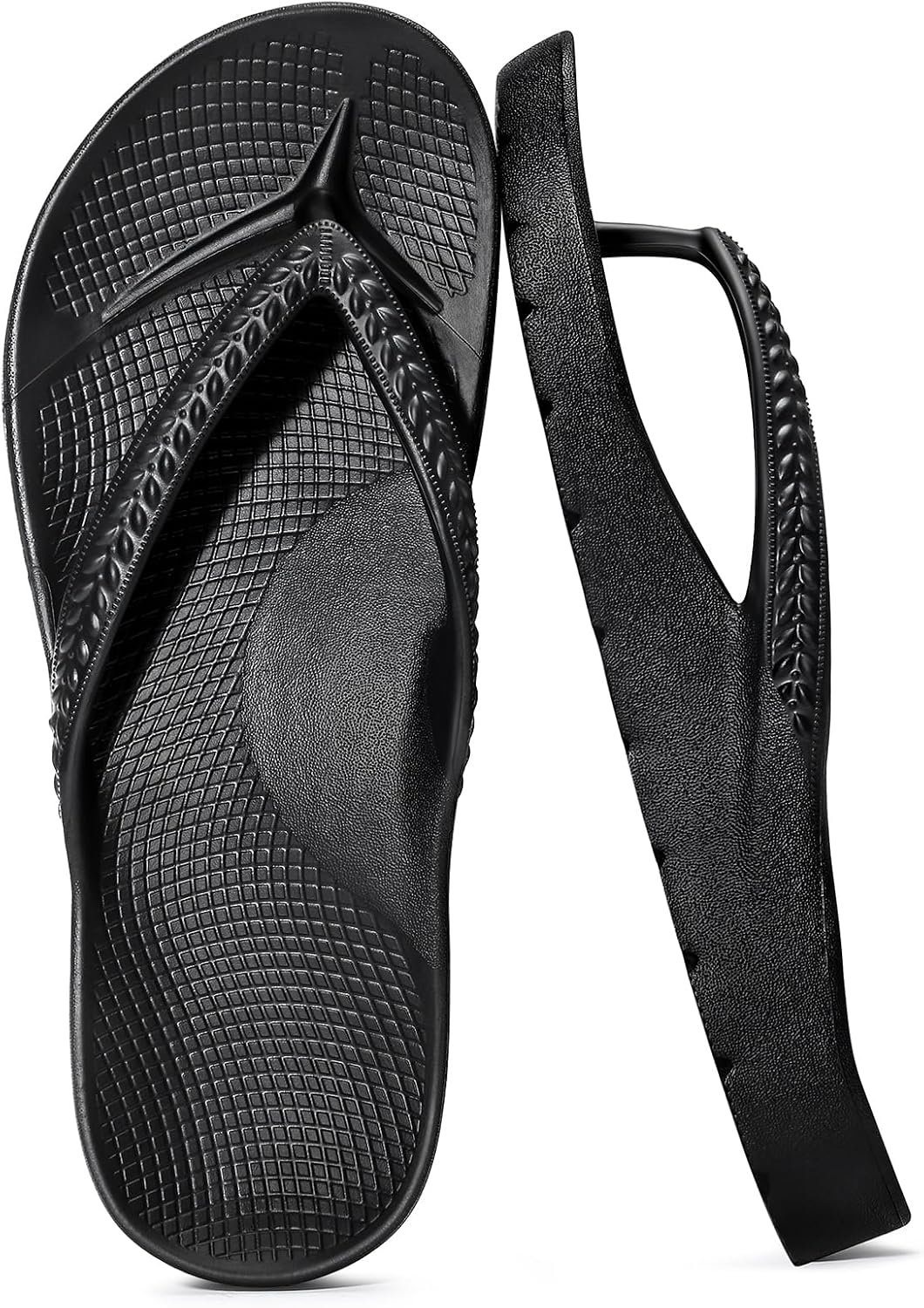 KIDMI Arch Support Flip Flops for Women Plantar Fasciitis Orthopedic Slides | T-strap Beach Slip On Sandals, Lightweight Comfortable, Non-slip Rubber Sole, Waterproof Quick-dry, Pool, Vacation