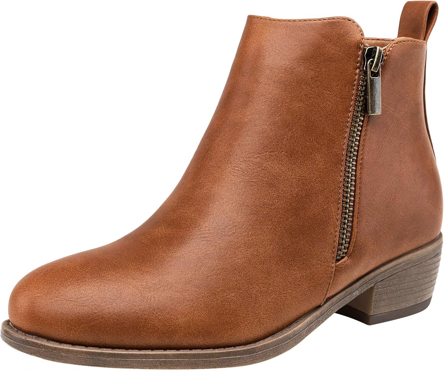 Jeossy Women’s 905 Ankle Boots, Classic Low Heeled Short Booties, Casual Comfortable Boots with Wide Widths Available