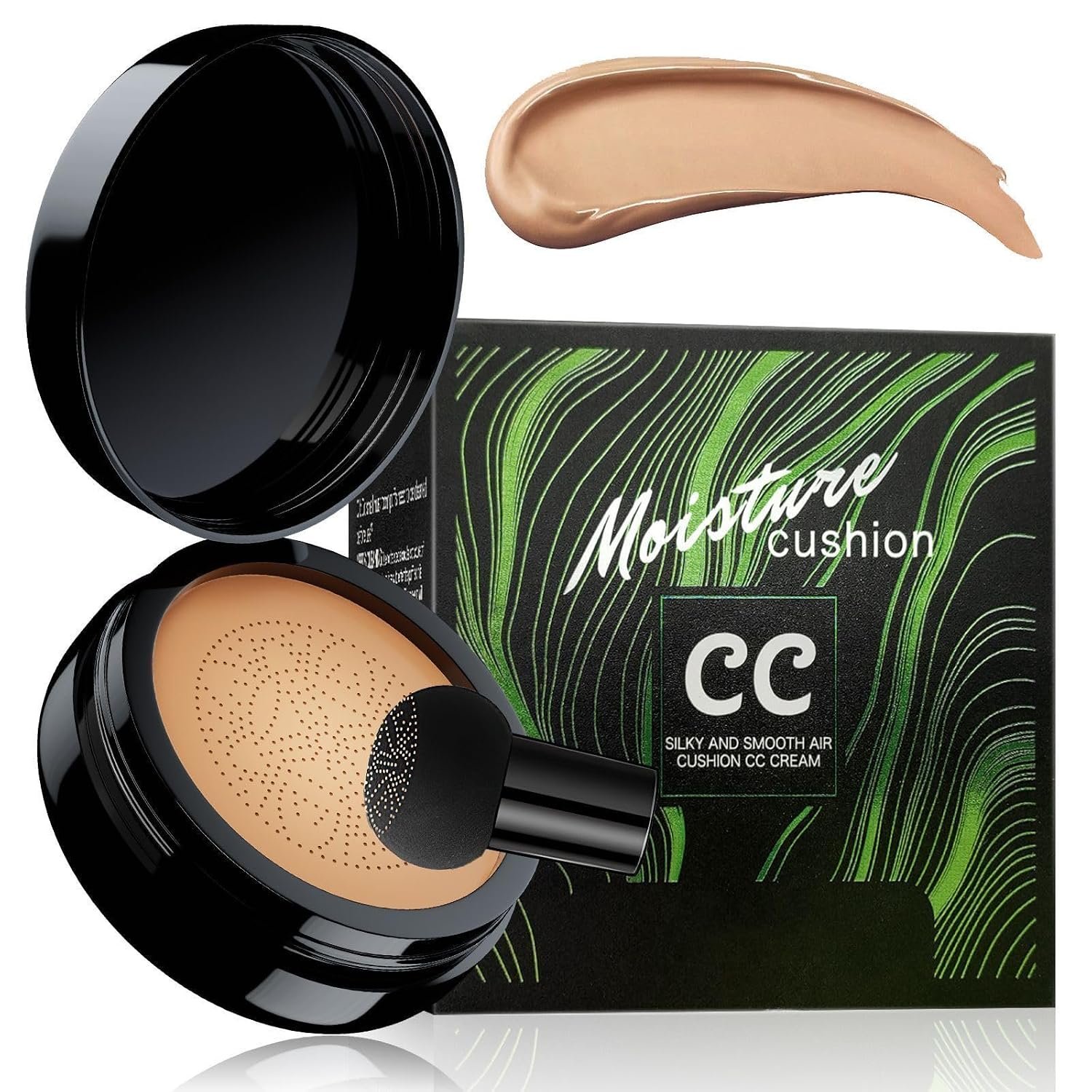 Foundation for Older Women – CC Cream Foundation Makeup, Medium | Air Cushion BB Cream Concealer Full Coverage Moisturizing Concealer Brighten Long-lasting, Tattoo Cover up Makeup Waterproof