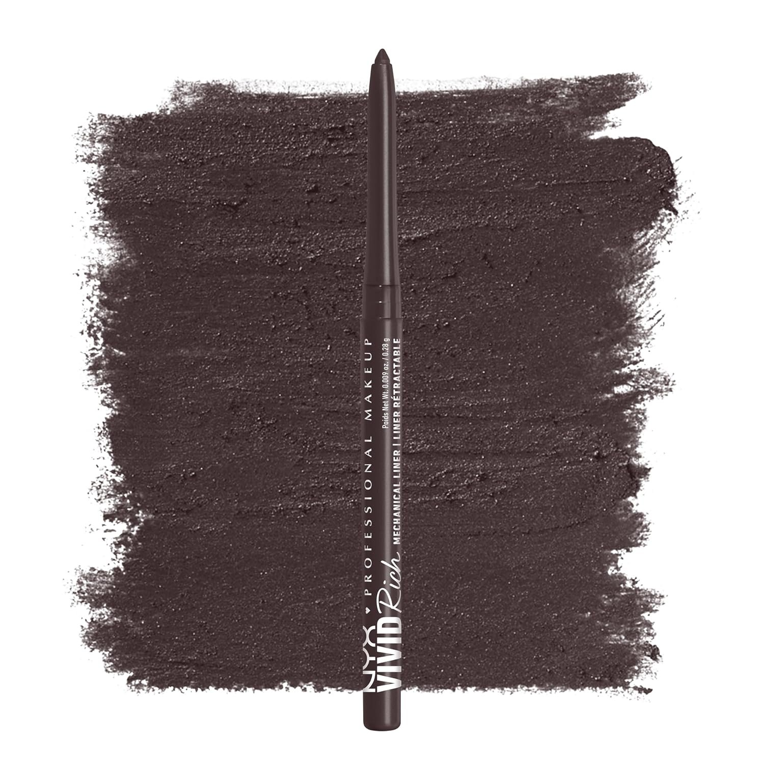 NYX PROFESSIONAL MAKEUP Vivid Rich Mechanical Eye Pencil, Vivid Rich Mechanical, Creamy Retractable Eyeliner – Smokin Topaz, Brown Eyeliner