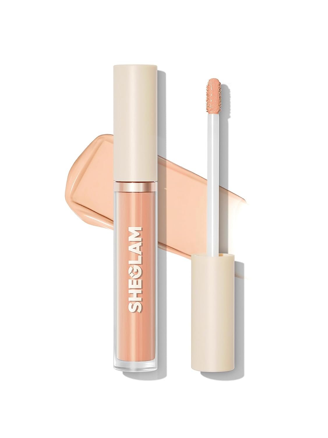 SHEGLAM Like Magic Color Correcting Concealer Corrector Liquid Concealer Long Lasting Brightening Full Coverage Weightless All-Day Hydrate Concealer-Peach