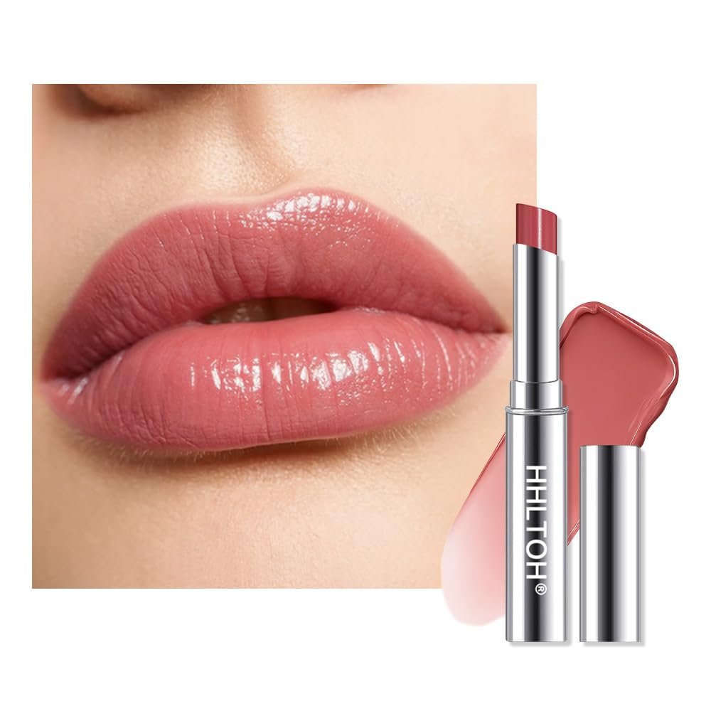 Girly Pink Honey Tinted Lip Balm for Women, Hydrating Lip Oil Stick Lip Gloss Lipstick for Mature Skin, Sheer Lightweight Moisturizing Lip Tint Balm with Natural Shine, Vegan & Cruelty-Free