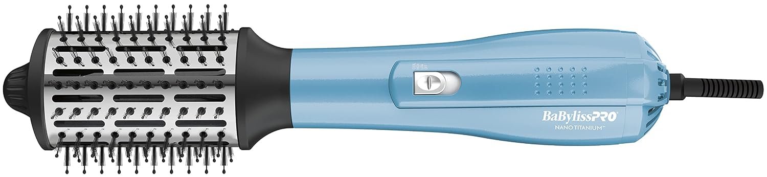 BabylissPRO Nano Titanium Professional 2.5″ Hot Air Dryer Brush For Styling And Drying