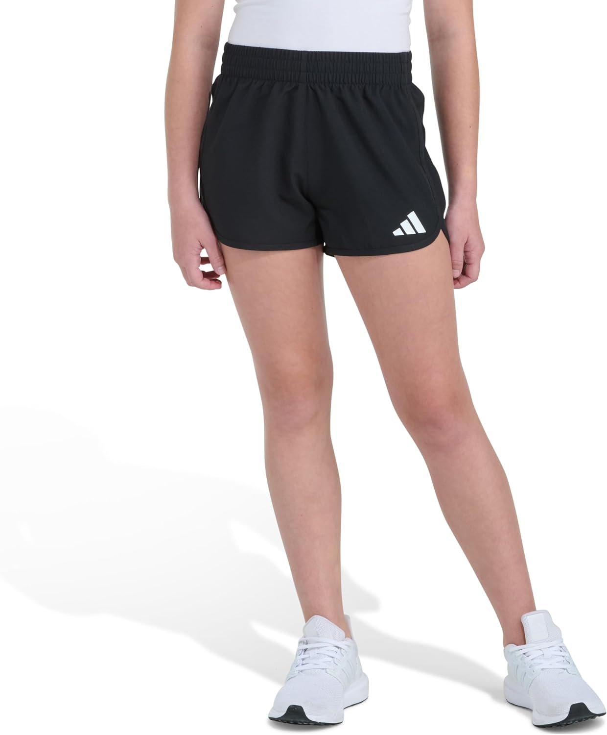 Adidas Girls Elastic Waistband Retro Woven Shorts