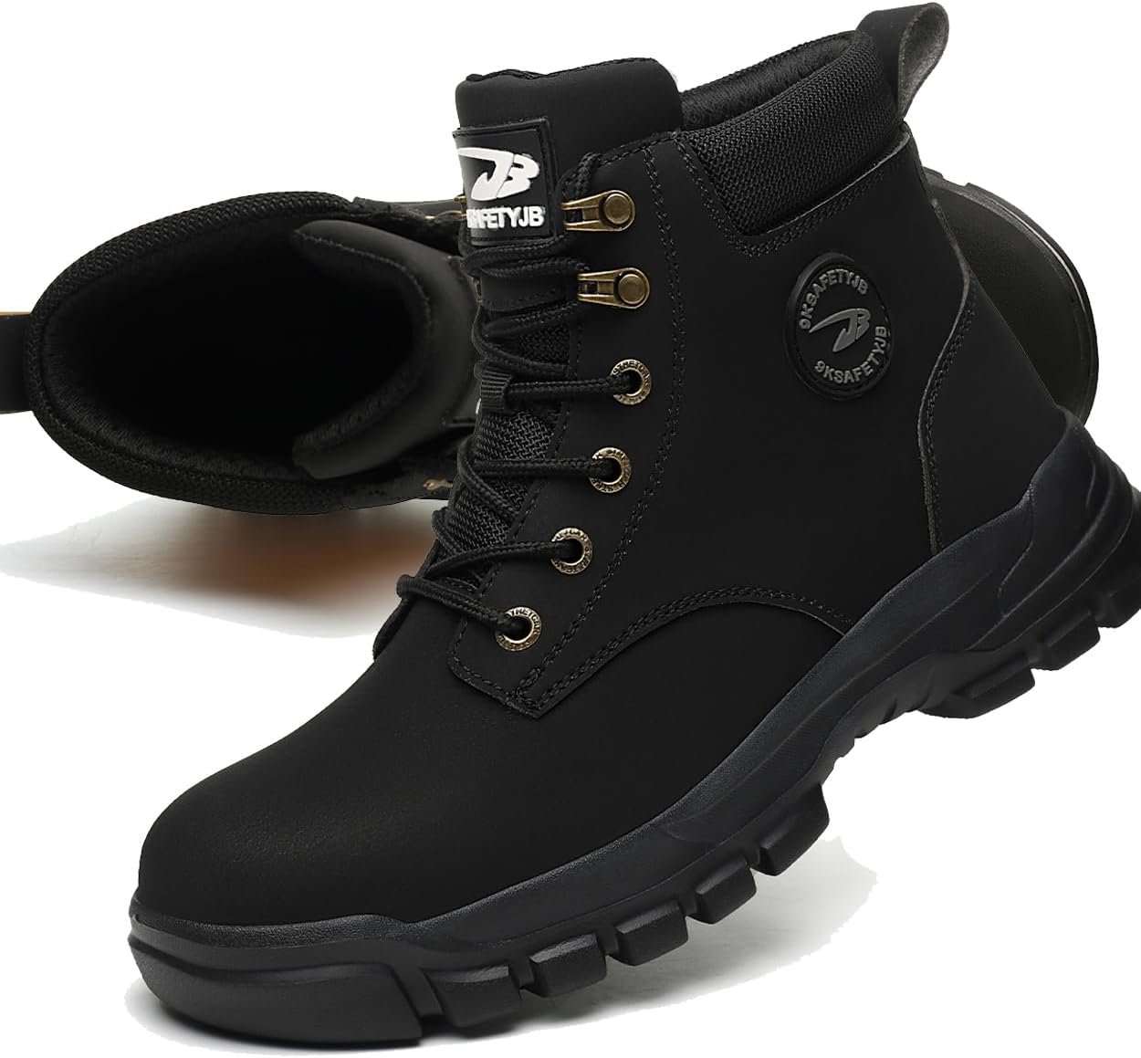 Steel Toe Shoes for Women Men Waterproof Lightweight Safety Shoes | Fashion,Comfortable,Ankle-high,Puncture Proof,Faux Leather,Industrial & Construction Work Footwear