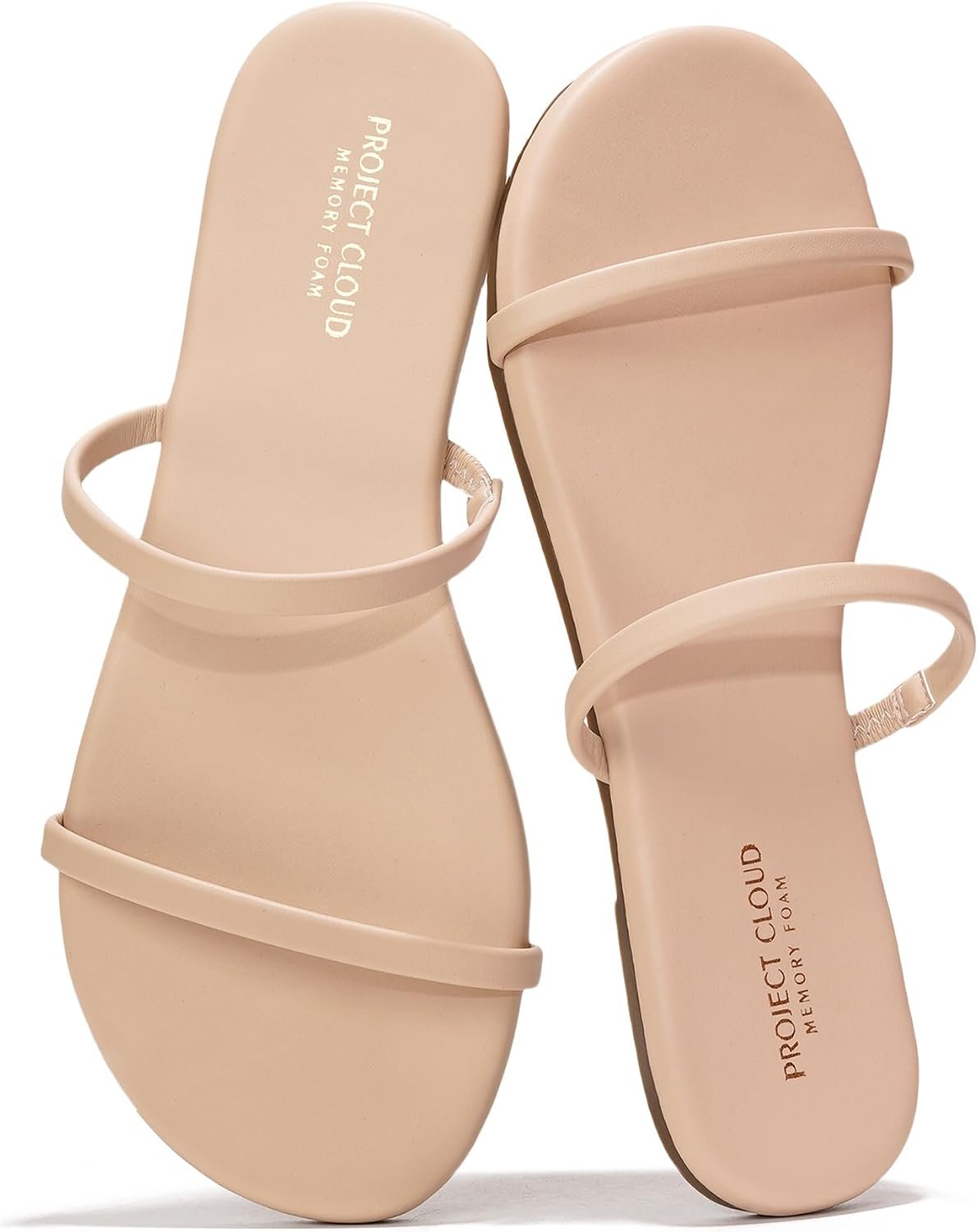 Project Cloud Summer Sandals for Women with Memory Foam Insole (Transition) | Memory Foam Insole; Beach Flip Flops; Non-Slip Sole; Lightweight Double Straps; Summer Sandals for Women; Everyday Comfort