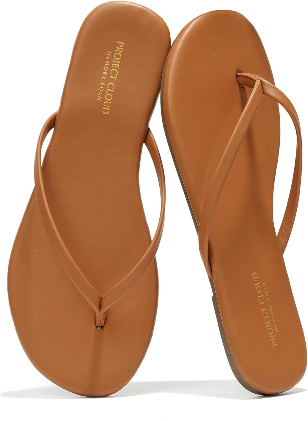 Project Cloud Flip Flops for Women Memory Foam Flats Sandals (Foundations) | Lightweight and Durable Non-Slip SoleWomens Sandals – Beach Essentials Womens Flat Sandals for Everyday Comfort Daily Wear