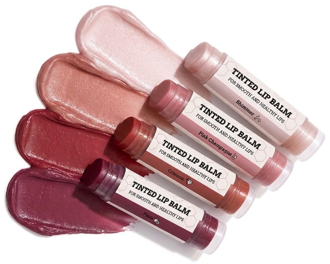 Earth’s Daughter Tinted Lip Balm 4 Pack of Assorted Colors – Beeswax, Coconut Oil, Cocoa Butter, Vitamin E – Moisturize and Beautify – Paraben Free | Organic Beeswax, Organic Coconut Oil Cocoa Butter, Vitamin E, Paraben Free, Moisturizer Stick for Chapped Lips