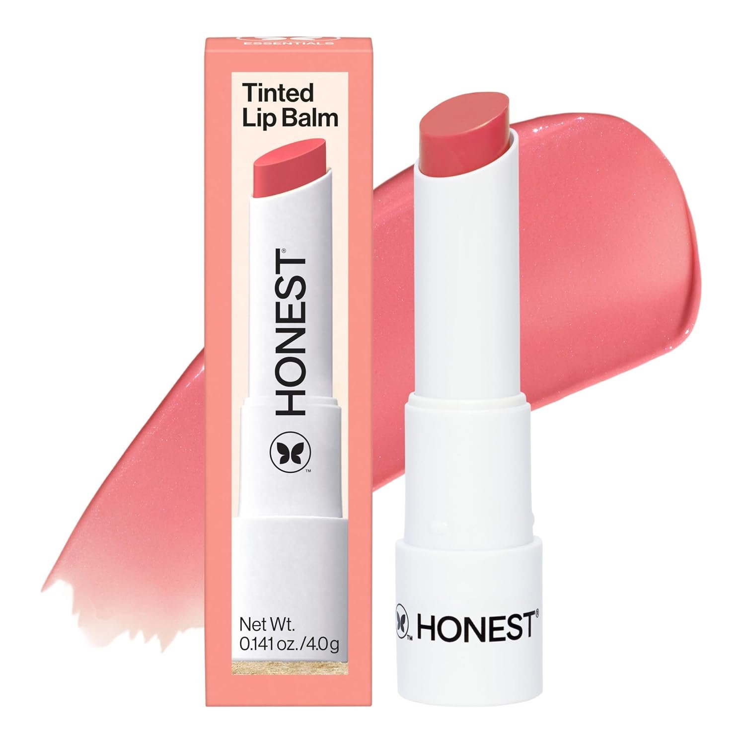 Honest Beauty Moisturizing Vegan Tinted Lip Balm, Antioxidant-Rich, Melon