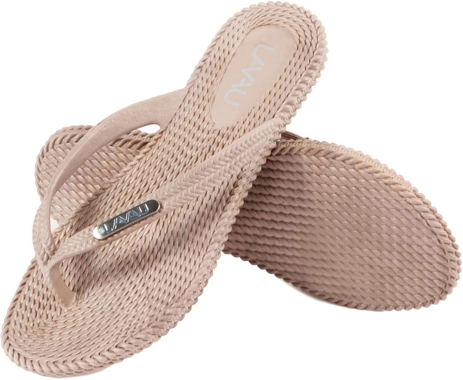 LAVAU Flip Flops for Women, Waterproof Non Slip Thong Sandals for Shower Beach Pool, 100% Recyclable