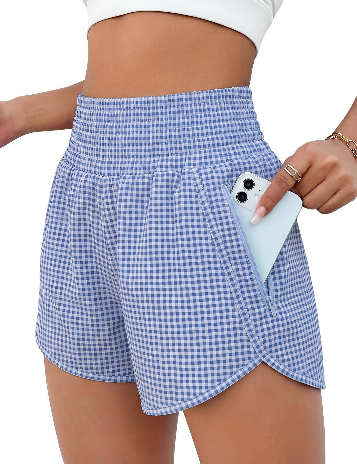 BMJL 2.5″ Athletic Shorts for Women Comfy High Waisted Short with Pocket