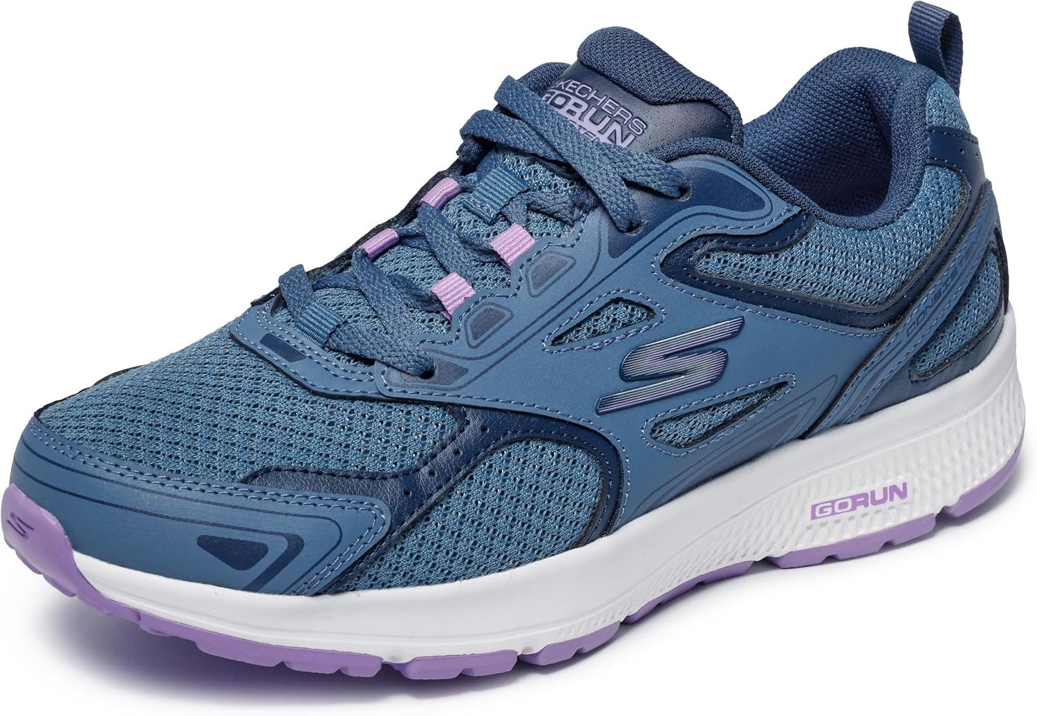 Skechers Women’s Go Run Consistent Sneaker | Air-Cooled Goga Mat Insole, Ultra Light Cushioning, M-Strike Technology, Leather and Mesh Upper