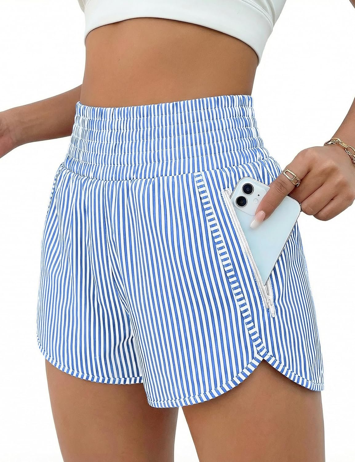 BMJL 2.5″ Athletic Shorts for Women Comfy High Waisted Short with Pocket